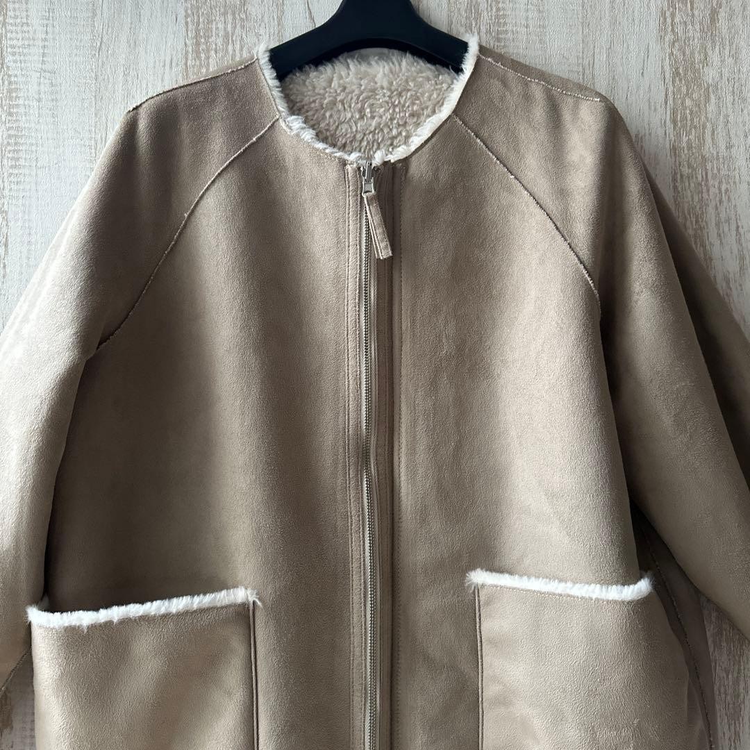 Ameri Vintage Reversible Twin Boa Shearling Coat … - image 10