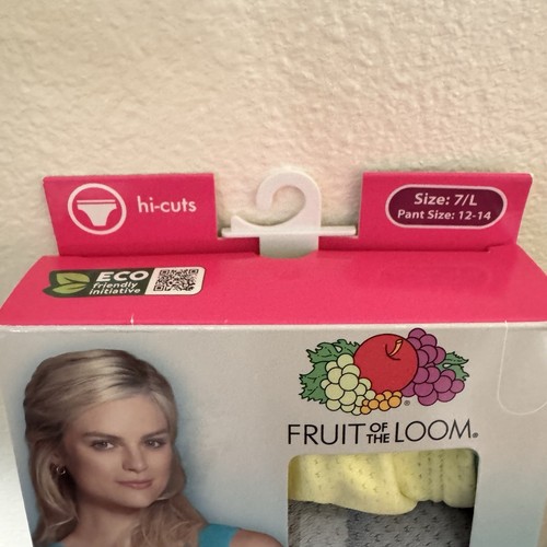 Women’s Fruit Of The Loom 5 Pack Breathable Micro-Mesh Hi-Cut Panties Large - Picture 3 of 5