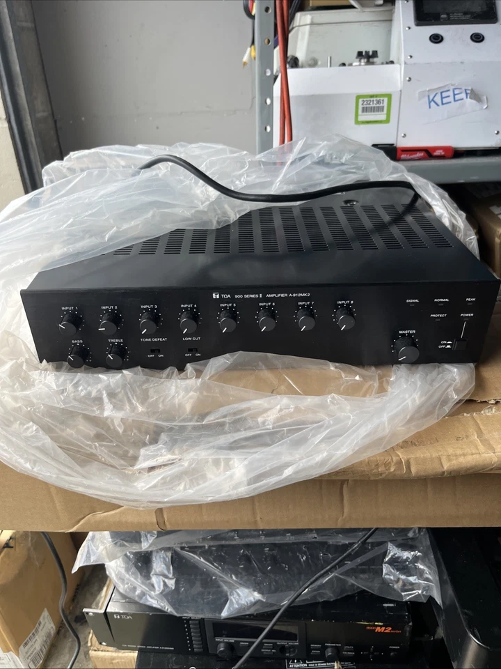 TOA - A-912MK2 UL 8-Channel Modular Mixer and Amplifier, 120W New in Box - Image 3 of 4