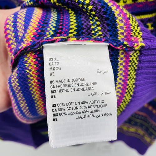 Holiday Lane Big Boys Size XL Bright Stripe Fair Isle Sweater in Purple $40 203 - Picture 7 of 8