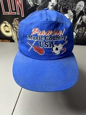 Vintage 1990  s Branson Missouri Music Country USA Blue SnapBack Trucker Hat