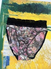 Vintage Myonne Lace Waist Bikini Hi Cut Nylon Panties Sz.6
