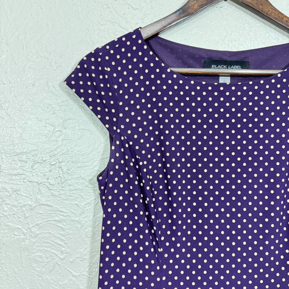 50's Style Trad Wife Dress 6 Polka Dot Pin Up Rockabilly Housewife Retro Church - Image 4 of 4