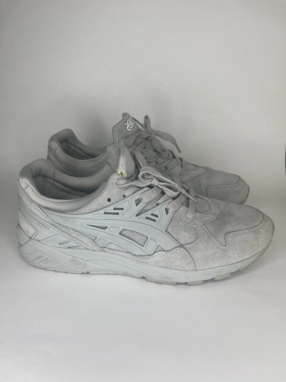 Scarpe Asics sneakers casual stringate uomo taglia 44 US 10 grigio scamosciato corsa atletica