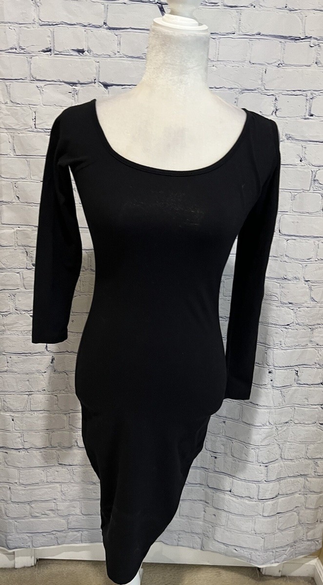 venus cut black dress VENUS Solid Ruffle Trim Dress | Jet Black