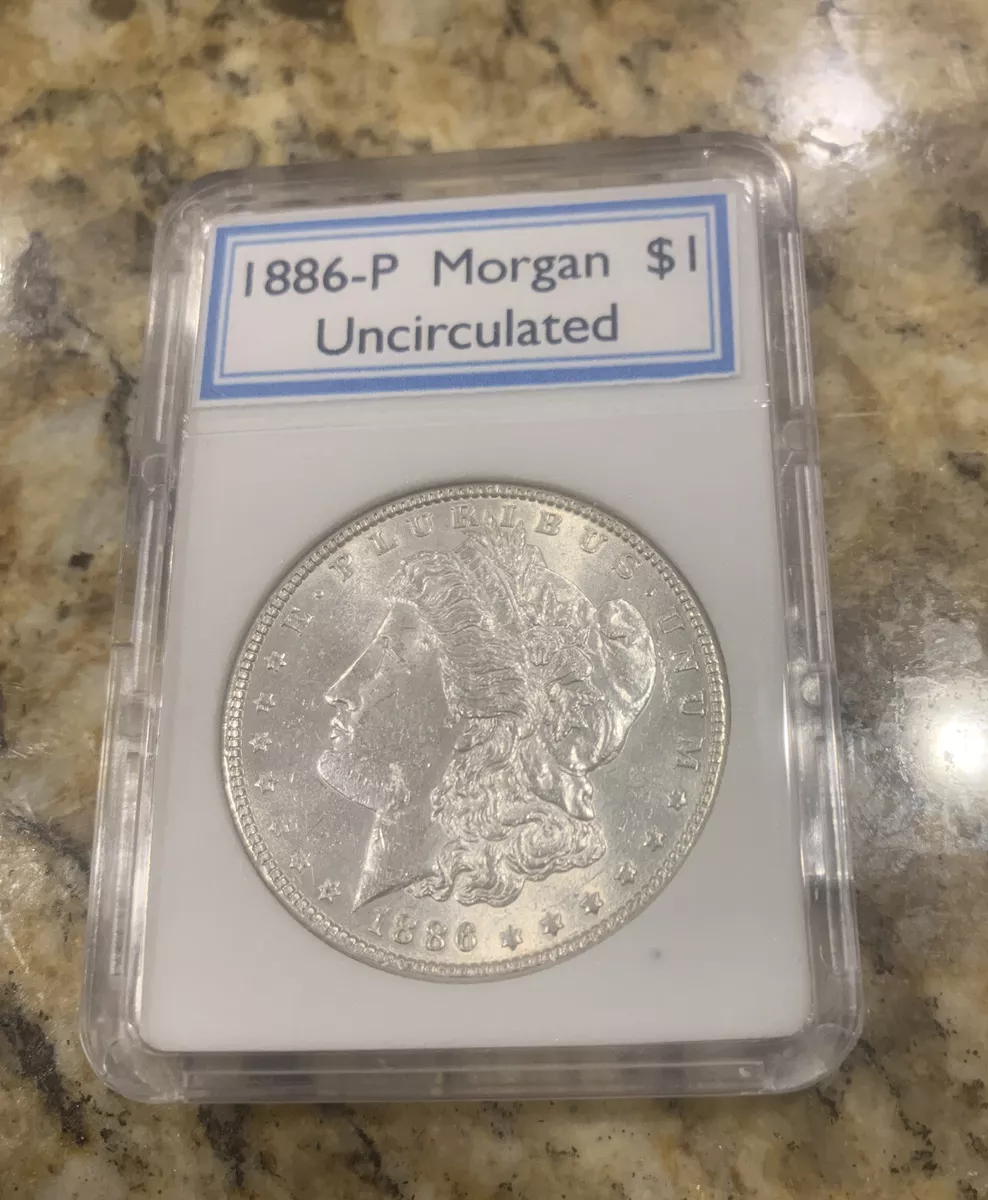 1886 JP MORGAN SILVER DOLLAR Uncirculated Coin In Case eBay