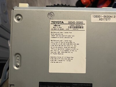 TOYOTA　08545-00Q60 Toyota Alphard 06-09 Navigation Radio Cd Player TV HDD DVD Head
