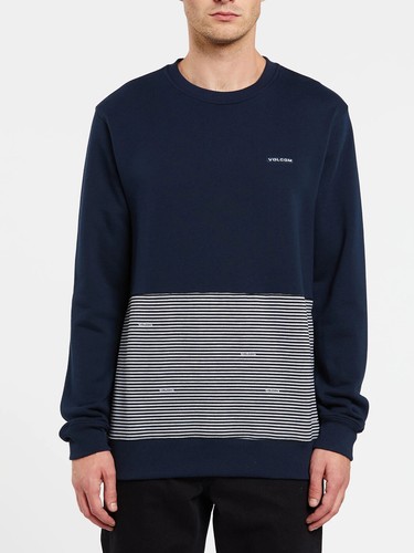 Volcom Forzee Men's Crew Neck Sweatshirt, Navy Blue, XL - Picture 1 of 3