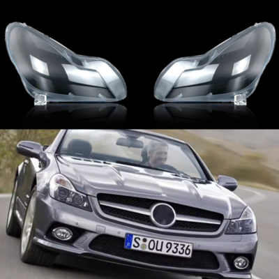 LH+RH for Benz R230 SL550 SL63 09-12 Front Headlight Clear Lens