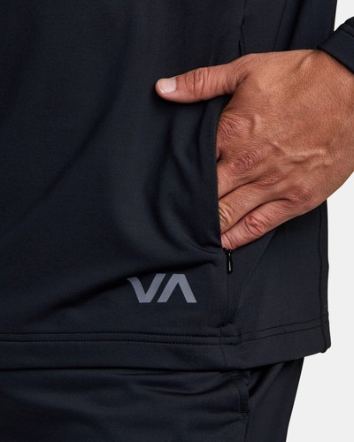 RVCA Sport Trainer Sudadera con Capucha Para Hombre Rendimiento Elástico Pullover NUEVO NUEVO CON ETIQUETAS XL - Imagen 6 de 6