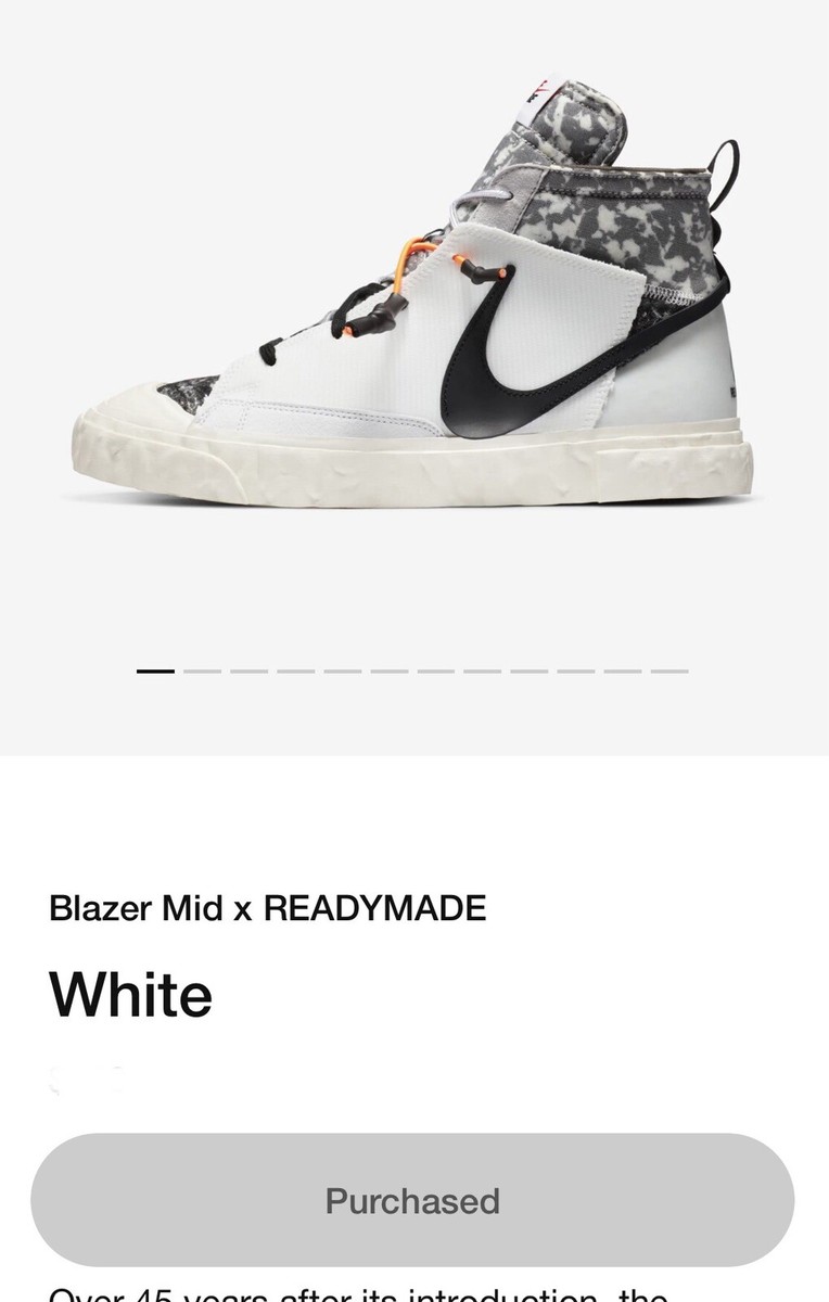 🔥Nike Blazer Mid X Readymade White Size 10 IN HAND READY TO 🔥Nike Blazer Mid X Readymade White Size 10 IN HAND READY TO