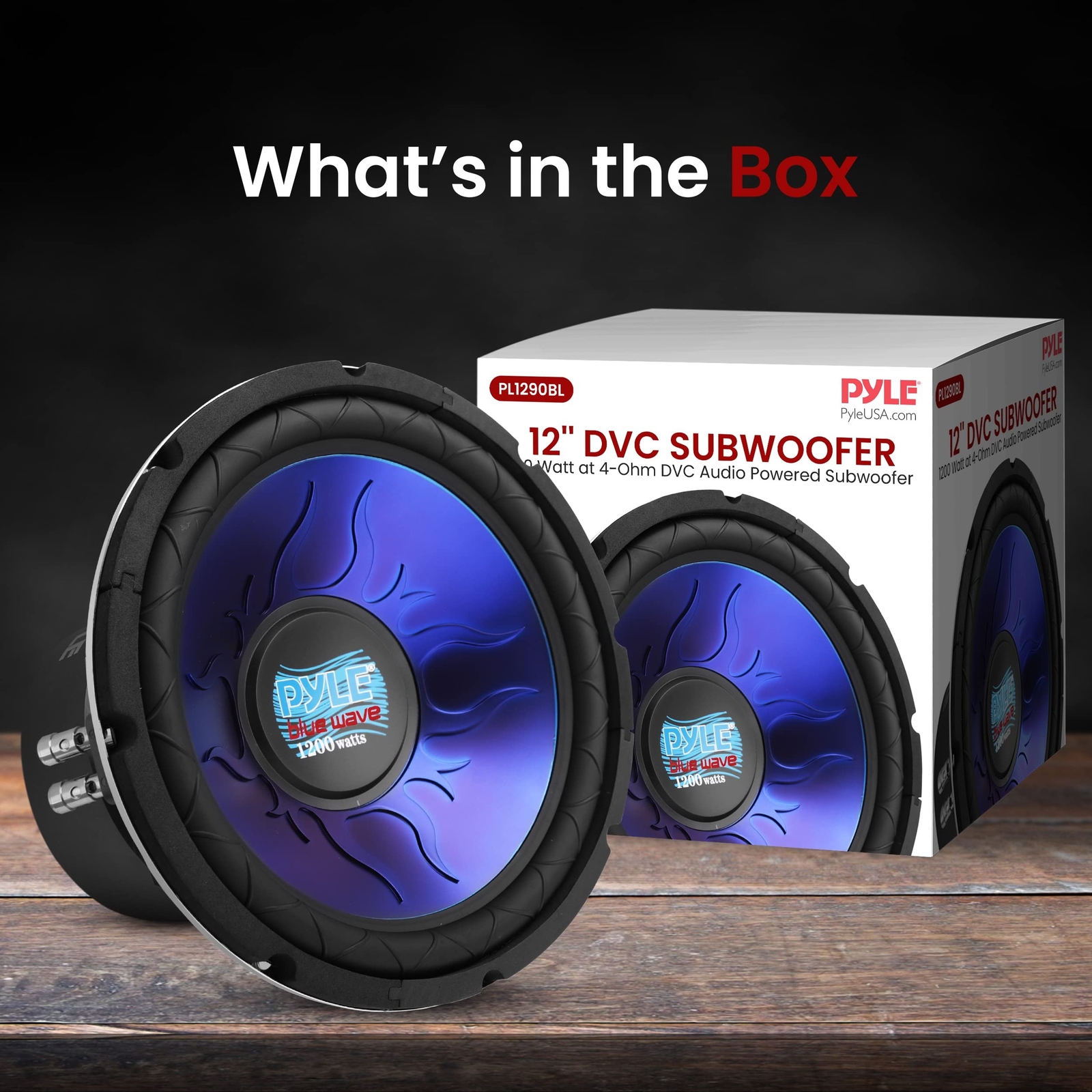 Pyle Blue Wave Pyle Subwoofer 12 Inch 12'' 1200 Watt Dvc Subwoofer