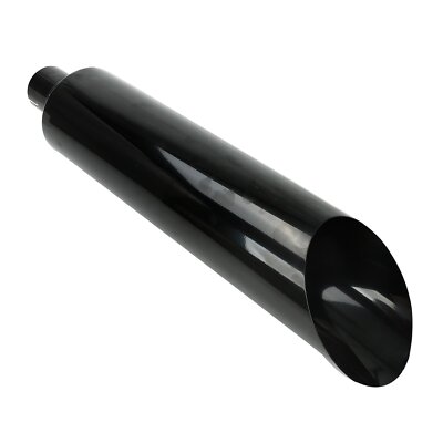 One 4'' Inlet 7'' Outlet 36'' Long Diesel Exhaust Stack Pipe Miter Cut Black