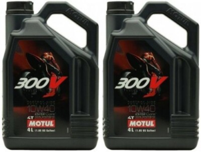 Motul 300V Factory Line ESTER Core 10W-40 4T Motorrad Motoröl 2x 4l = 8 Liter
