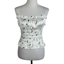 Aritzia Wilfred Motif Camisole Cropped Top Blouse Sz Small Spring Medley