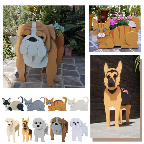 Dog Planter Plant Pot Animal Flower Planter Pot for Garden Decoration Office Hom
