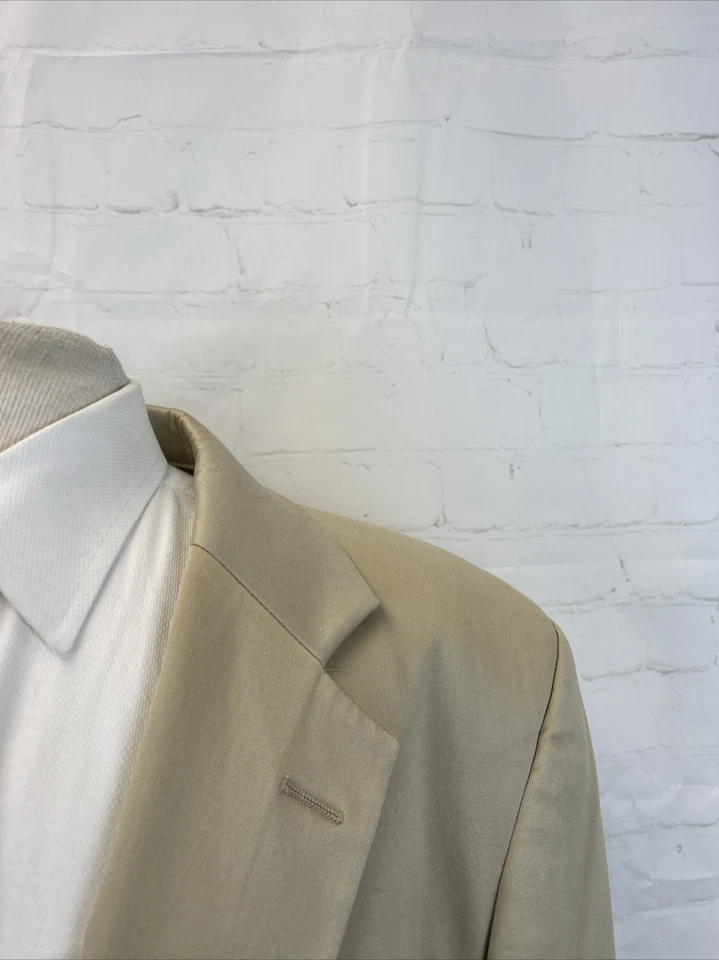 SPRING/SUMMER L.L. Bean Men's Beige Cotton Blend Blazer 44L $495 - Image 2 of 4