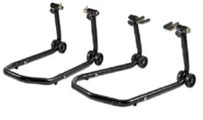 Front Rear Bike paddock Stand Wheel Lift Chock Garage Motorcycle Cruiser