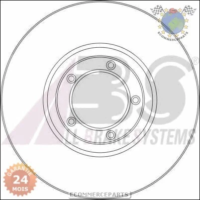 Xbe1abs Jeu 2 Disques Frein Avant Pour Ford Transit Camionnette Essence 1977>198 - Photo 2/4