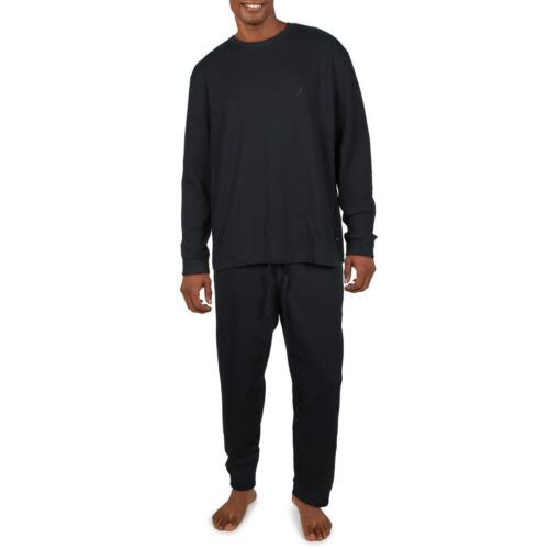 Nautica Sleepwear Mens Waffle 2PC Pajama Pant Set Loungewear BHFO 2697 - Picture 1 of 2