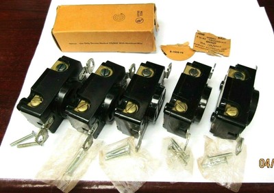 HUBBELL 8410 4 WIRE Grounding OUTLET 20A 125/250V NEW OLD STOCK (LOT OF 5)