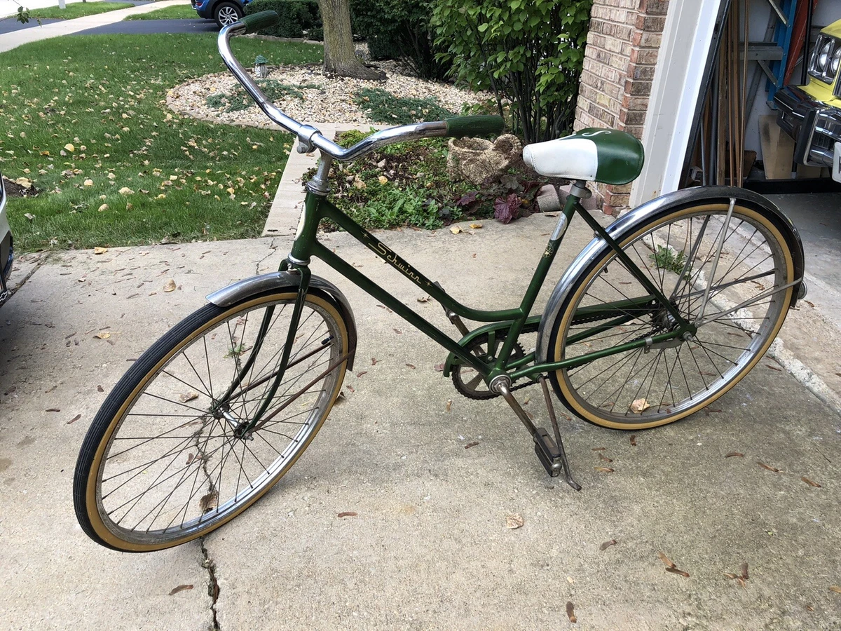 SCHWINN BREEZE LADIES 26 GREEN VINTAGE ROAD CRUISER BIKE