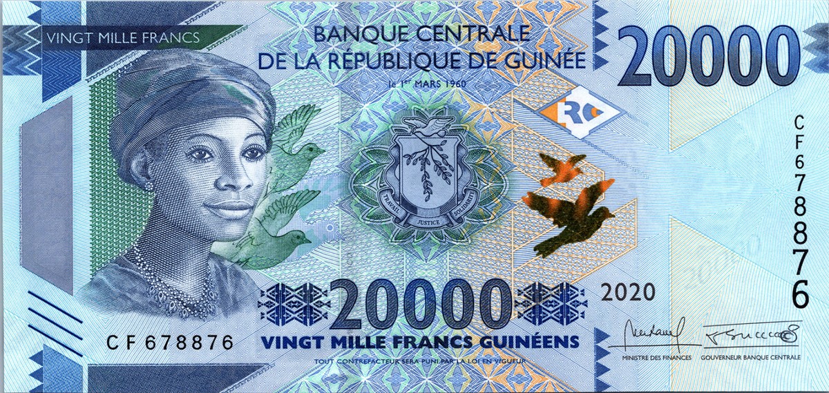 Guinea 500 Guinean Francs 2022 UNC Banknote for Collectors