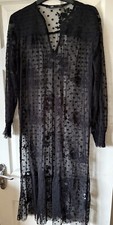 Beautiful ZARA Mesh/Tulle Floral Embroidered Long Midi Dress M 12 Bloggers!