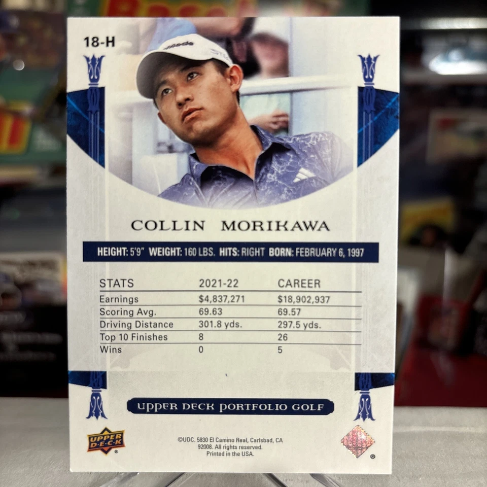 2024 Upper Deck Portfolio Collin Morikawa RARE Artifacts Insert 1:8 ⭐️ MINT - Image 2 of 2