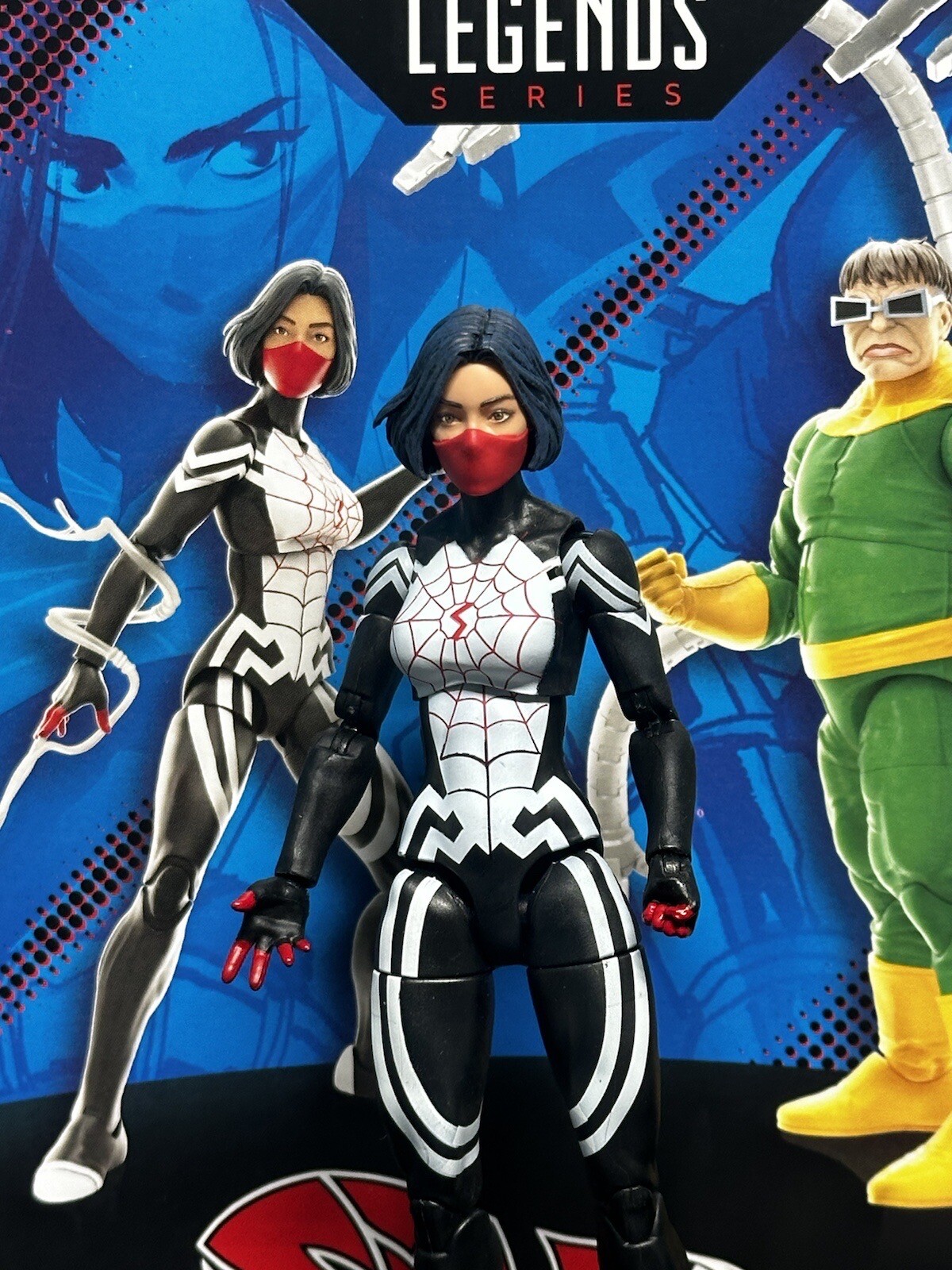 Marvel Legends Silk SpiderMan PS5 SpiderVerse Amazon Exclusive Updated Pinless 5010993742271