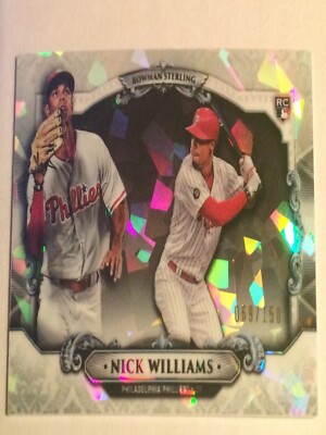 Nick Williams 2018 Bowman Chrome Baseball Sterling Atomic ''RC'' 069/150 #BS-NW
