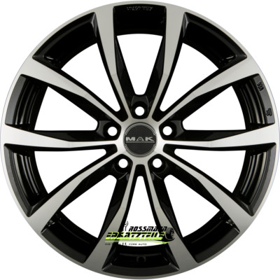 4x Mak Wolf black mirror 8x19 ET50 - LK5/112 ML57.1 Felge Alu