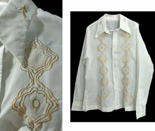 Camisas Informales Vintage sintético Hippy para hombres