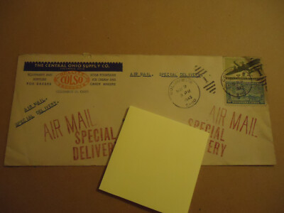 The Central Ohio Supply Co supplies for bakers ice cream etc envelope 1945