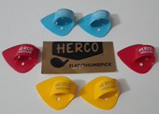 Herco Flat Thumb Picks - Medium Multicolor Lot of 6