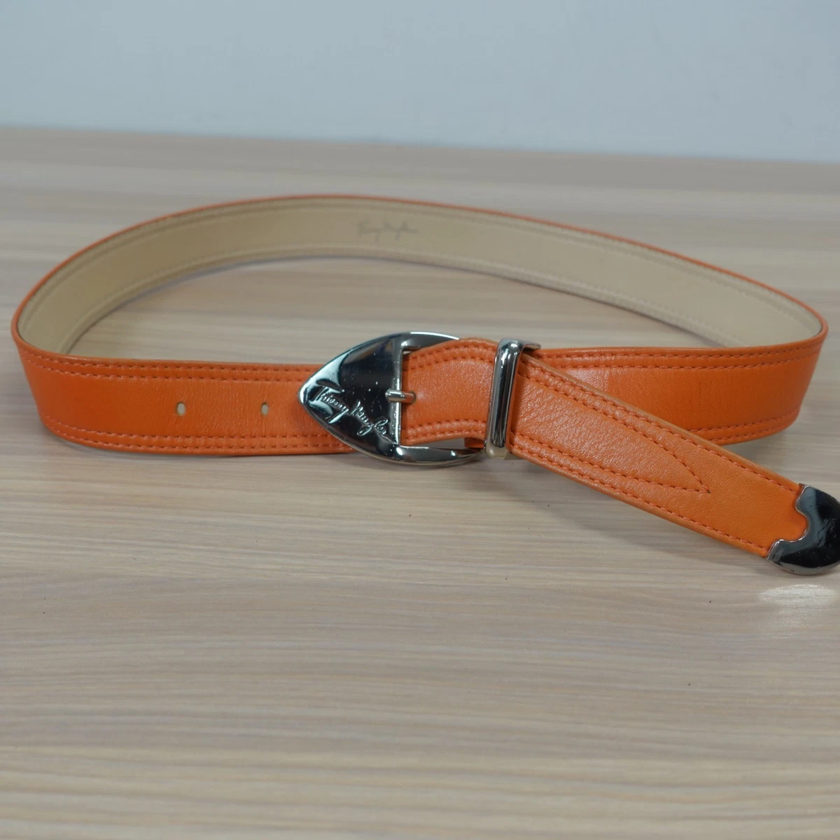 Gucci Leather Horsebit Belt Orange NWT Azalea Michele Sleeper Bag Size 105 Orange Leather Skinny Belts for Women for sale | eBay main image 3