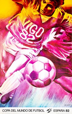 Jacques MONORY: Copa del Mundo de futbol 1982 - Originale signierte Lithographie
