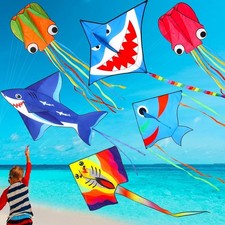 Children's 6 Pack Assorted Animal Kites - Perfect for Beach and Park Activities