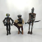 VNTG '90's Hasbro LucasFilm Star Wars 12" Dolls Leia (Boushh), IG-88, 4-LOM Used
