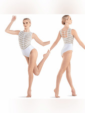 Tenth House solo Dance costume INTREPID WHITE TH23129 jazz acro SA-Small adult