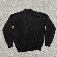 McCulley's Cashmere Black Wool Sweater Size 38 Pullover Made in Scotland