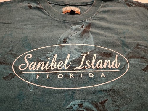 Vintage Sanibel Island Vacation Gift Shop Dolphin T-Shirt size Large - Picture 5 of 14