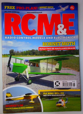 RCM&E magazine June 2026 Hornet Moth: De Havilland DH.87B + Fly Wing Bell 412