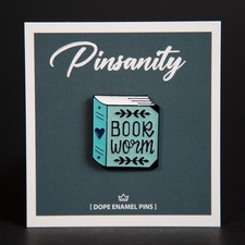 Book Worm Pin - Fast Shipping from USA - Brooch - Book Lovers
