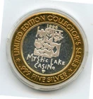 10.00 Silver Strike from the Mystic Lake Prior Lake Minnesota .999 GDC BlackJack