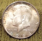1964 Kennedy Half Dollar 90% Silver - Toned Reverse