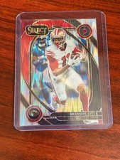2024 Panini Select - Club Level Brandon Aiyuk #210 Black & Red Shock Prizm