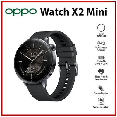 NEW OPPO Watch X2 Mini BLACK 4GB EMMC AMOLED Bluetooth Android iOS Smartwatch