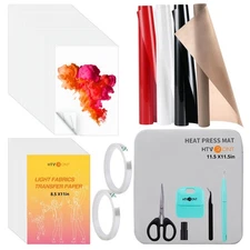 Accessories Pack Supplies for 10 X 10 HTVRONT Heat Press Vinyl, Tools, Transfer+