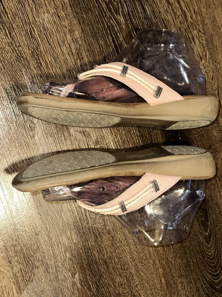 Sandalias Minnetonka Mujer Silverthorne Trenzadas Rosa Talla 9 Tanga Comodidad Foto 4 de 4